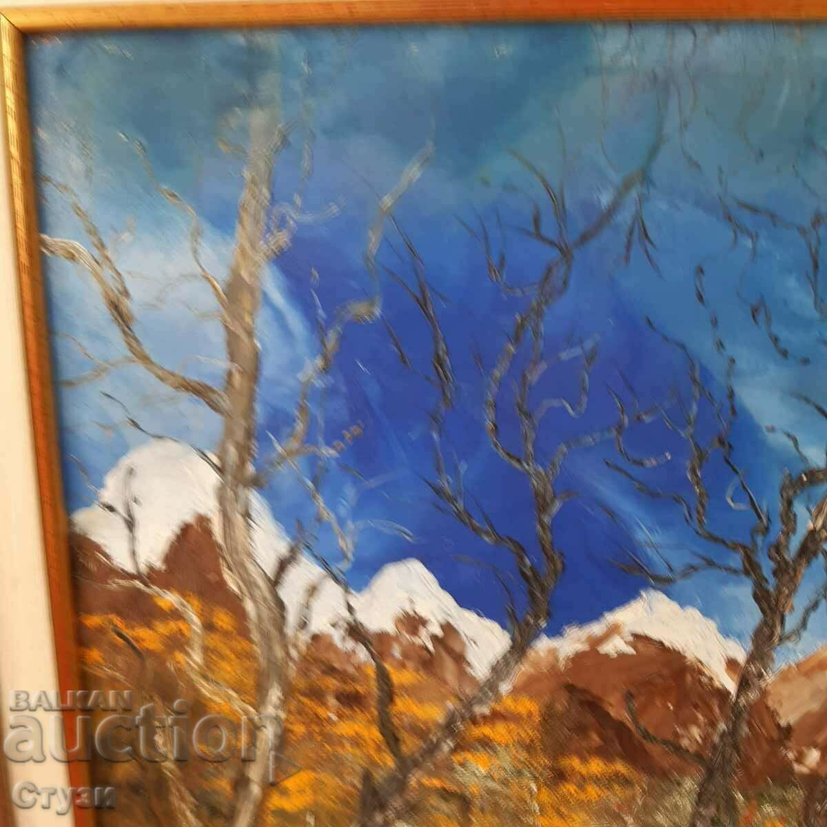 Картина "Пейзаж с река" , автор Й.Димитров ,масло, 37х50 см - 5 Картина "Пейзаж с река" , автор Й.Димитров ,масло, 37х50 см - 5