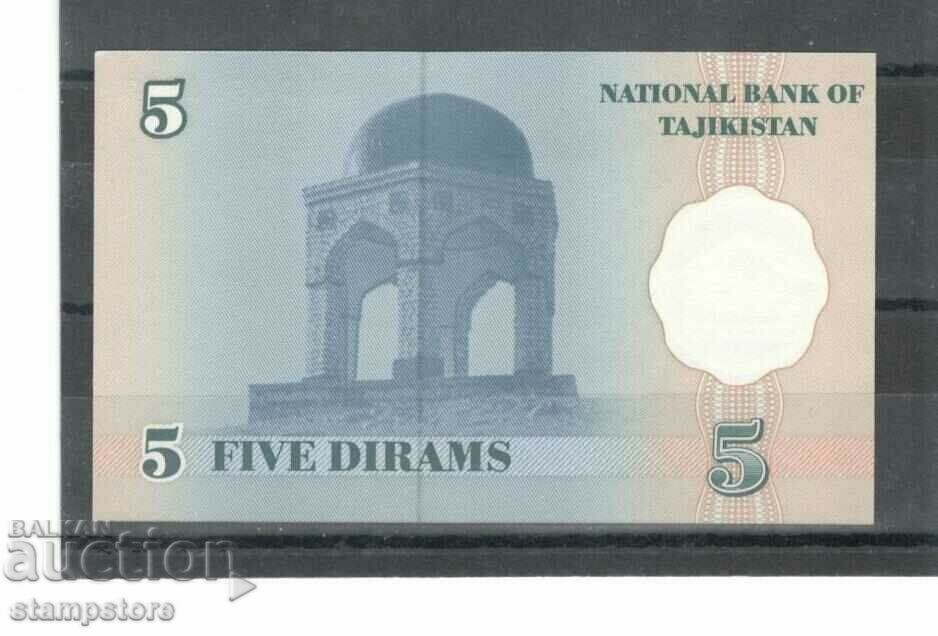 Таджикистан - 5 дирама 1999 г