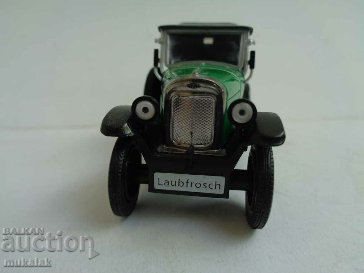 1:43 OPEL LAUBFROSCH TROLLEY TOY RETRO MODEL with price 25.00 BGN | € 12.78 1:43 OPEL LAUBFROSCH TROLLEY TOY RETRO MODEL with price 25.00 BGN | € 12.78