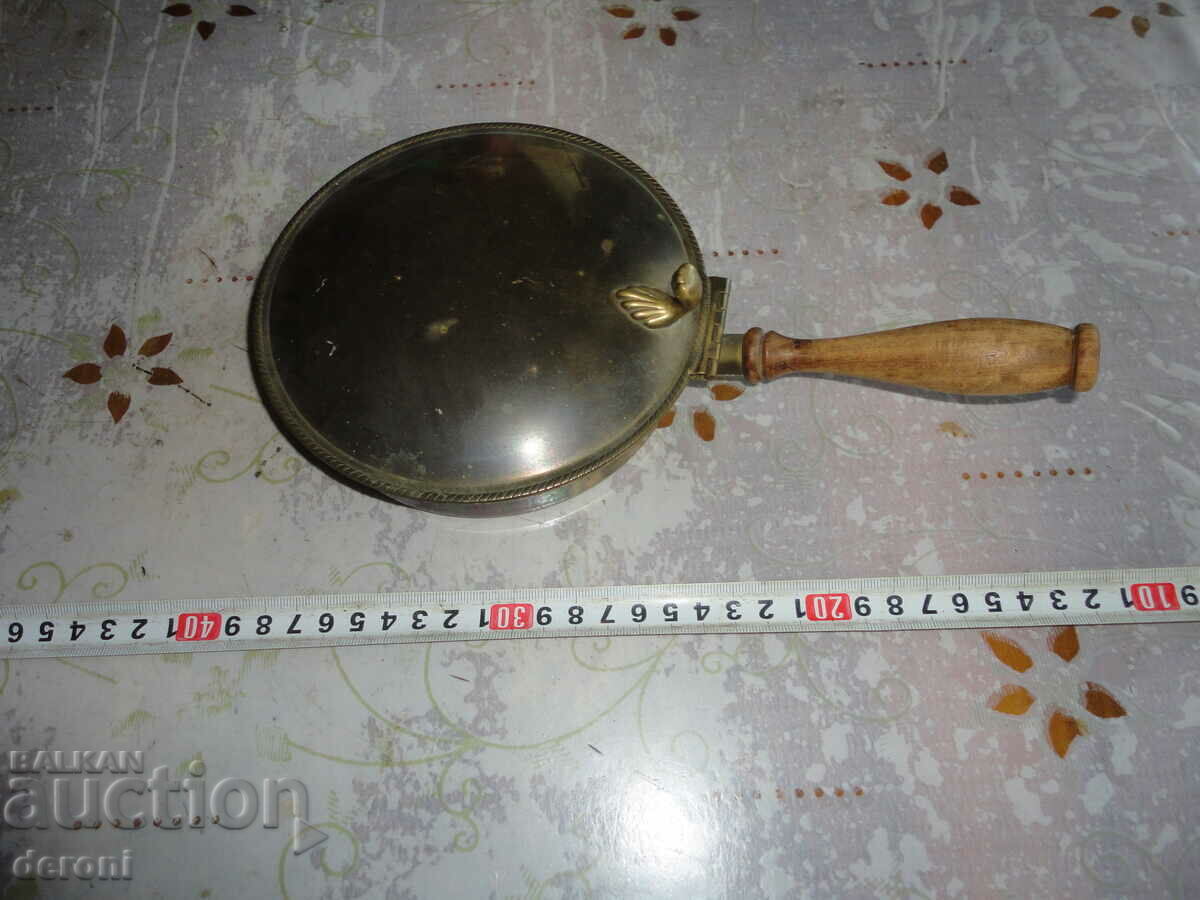 Italian bronze pan pan with lid