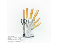 Knife set 8 pieces per stand