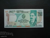 URUGUAY 200 PESOS 1986 NEW UNC