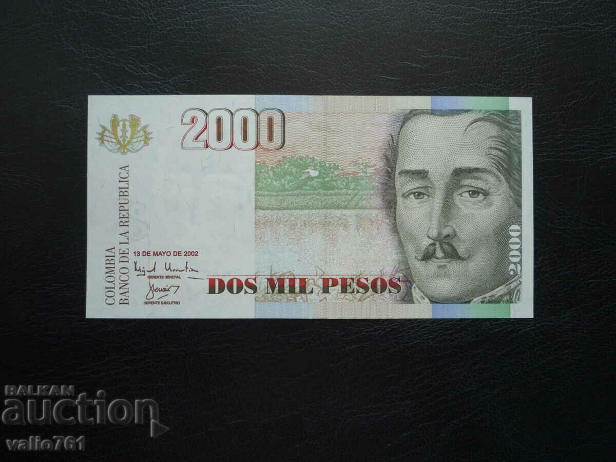 COLOMBIA 2000 PESOS 2002 NEW UNC COLOMBIA 2000 PESOS 2002 NEW UNC