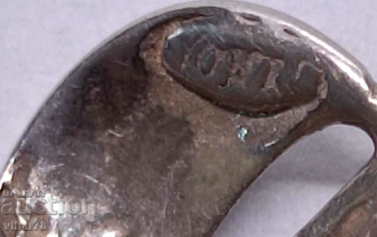 Old silver carnelian brooch - 5 Old silver carnelian brooch - 5