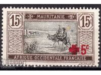 Ф Mauritanie-1915-Търговски керван-Надп.Червен Кръст,MLH