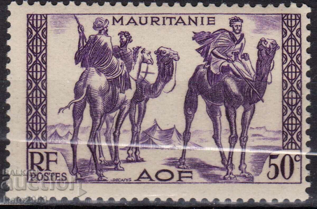 F Mauritanie-1938-Regular-Warrior with camel, MLH