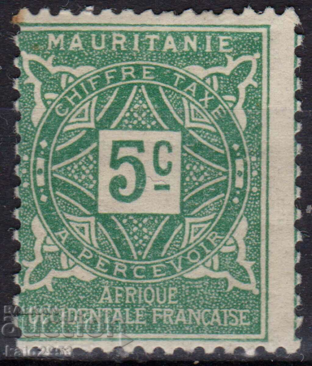 Ф Mauritanie-1914/27-За доплащане-Цифра ,MLH