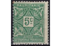 F Mauritanie-1914/27-For additional payment-Number, MLH
