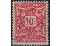 F Mauritanie-1914/27-Pentru plata suplimentara-Numar, MLH