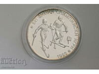 Ασημένιο νόμισμα 25 Leva 1990 Ski Running BZC