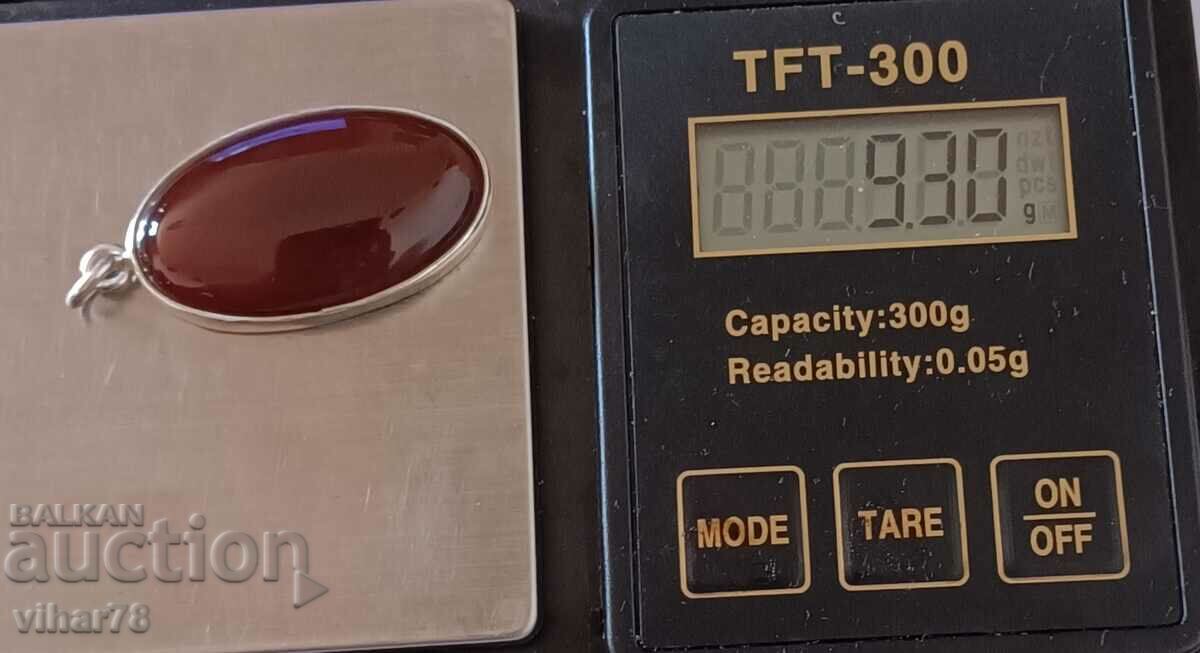 SILVER PENDANT WITH CARNEL with price 119.99 BGN | € 61.35 SILVER PENDANT WITH CARNEL with price 119.99 BGN | € 61.35