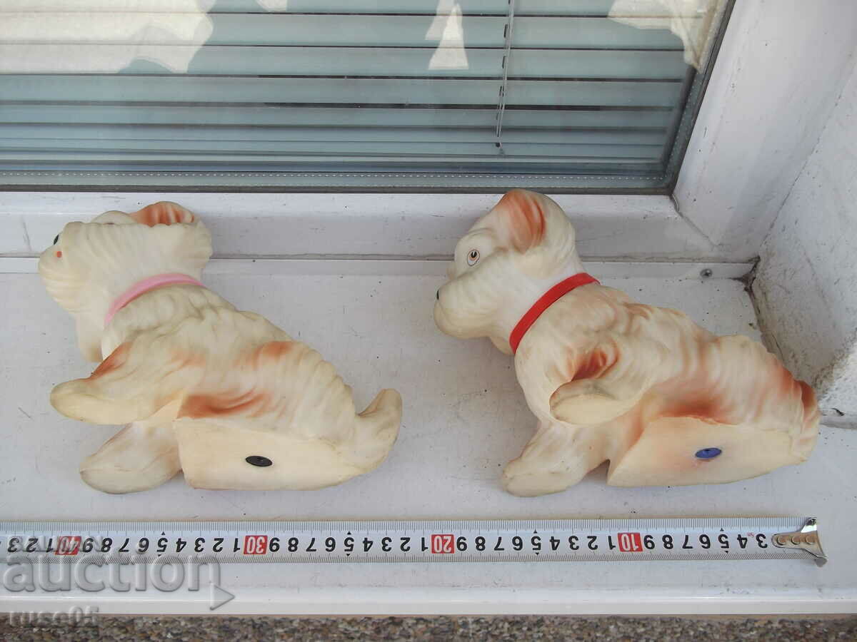 Lot of 2 pcs. rubber whistle puppies - 6 Lot of 2 pcs. rubber whistle puppies - 6