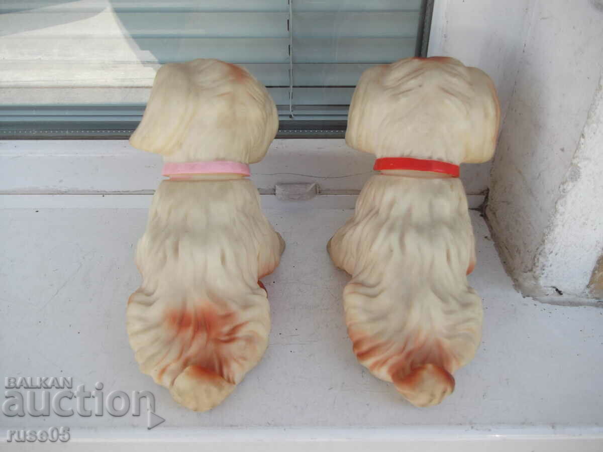 Lot of 2 pcs. rubber whistle puppies - 7 Lot of 2 pcs. rubber whistle puppies - 7