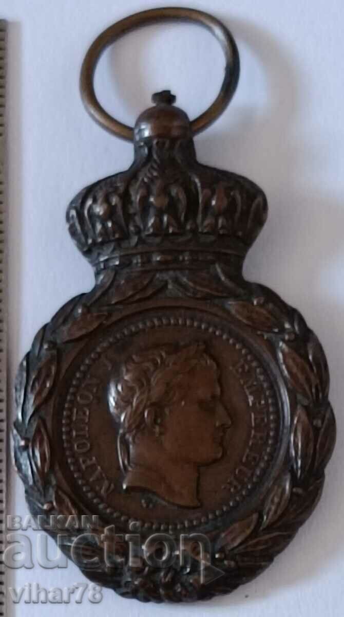 Стар рядък медал Наполеон