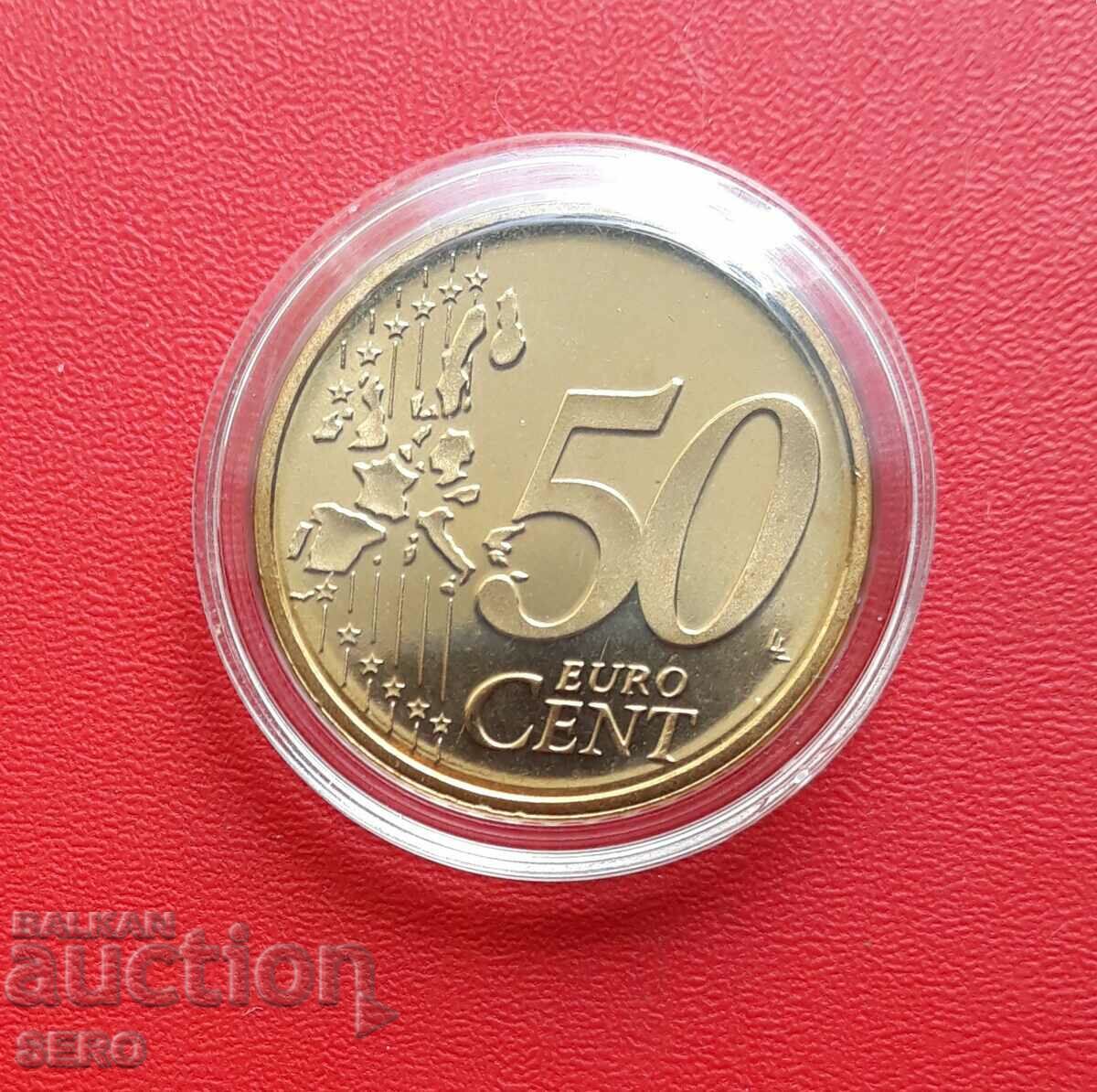Luxemburg-50 de cenți 2003-mat-lucios-foarte rar-tir 1500 buc