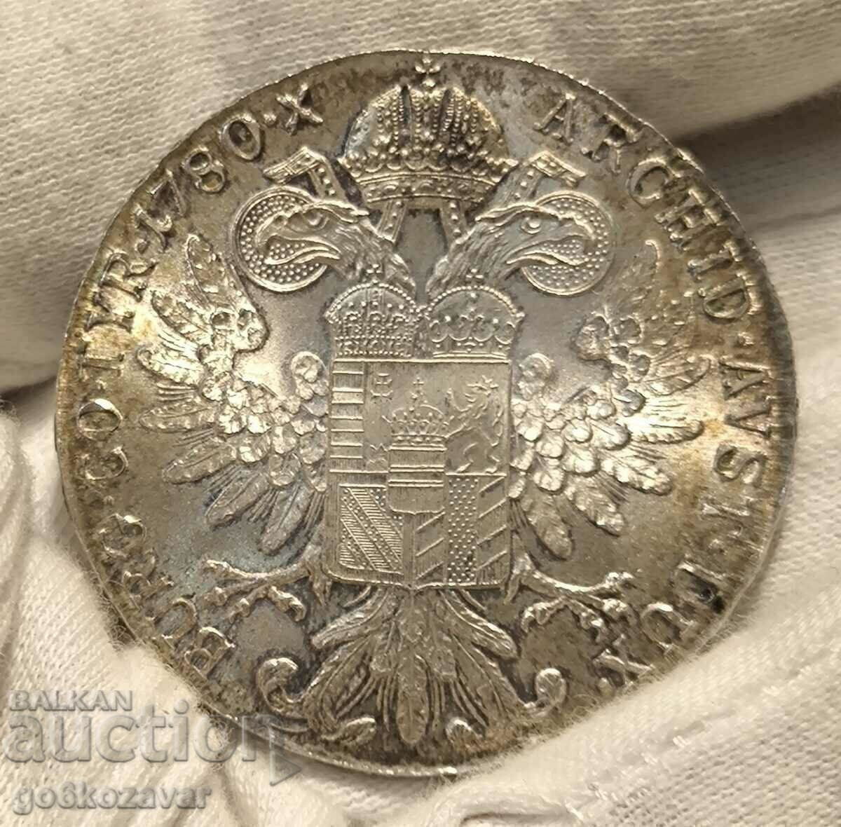 Thaler Austria M. Theresia 1780 Silver UNC! - 5 Thaler Austria M. Theresia 1780 Silver UNC! - 5
