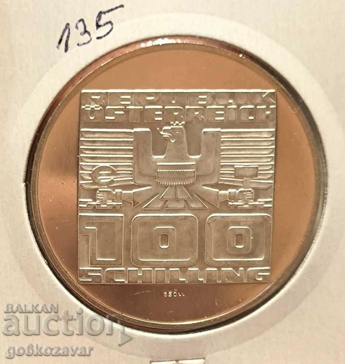 Austria 100 Shillings 1975 Proof UNC From Fishek ! Austria 100 Shillings 1975 Proof UNC From Fishek !