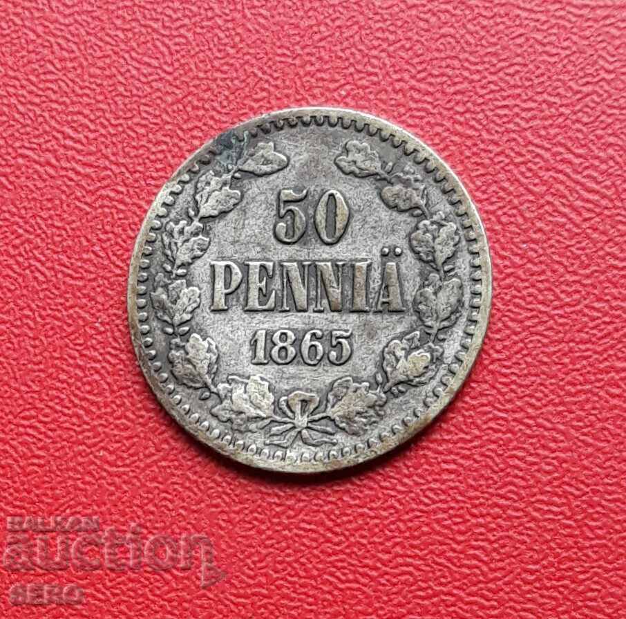Russia/for Finland/-50 pence 1865-silver
