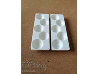 Old Egg Holders 2pcs For Refrigerator - Plastic White