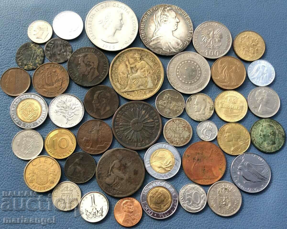 Set monede 40 buc. + Thaler - original + Piastra - fals