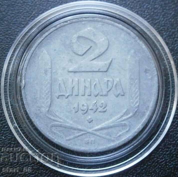 Σερβία 2 δηνάρια 1942