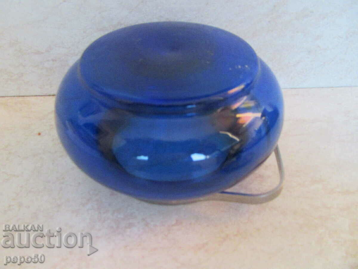 Доставка на СИНЯ СТЪКЛЕНА ЗАХАРНИЦА ОТ ВРЕМЕТО НА СССР Доставка на СИНЯ СТЪКЛЕНА ЗАХАРНИЦА ОТ ВРЕМЕТО НА СССР