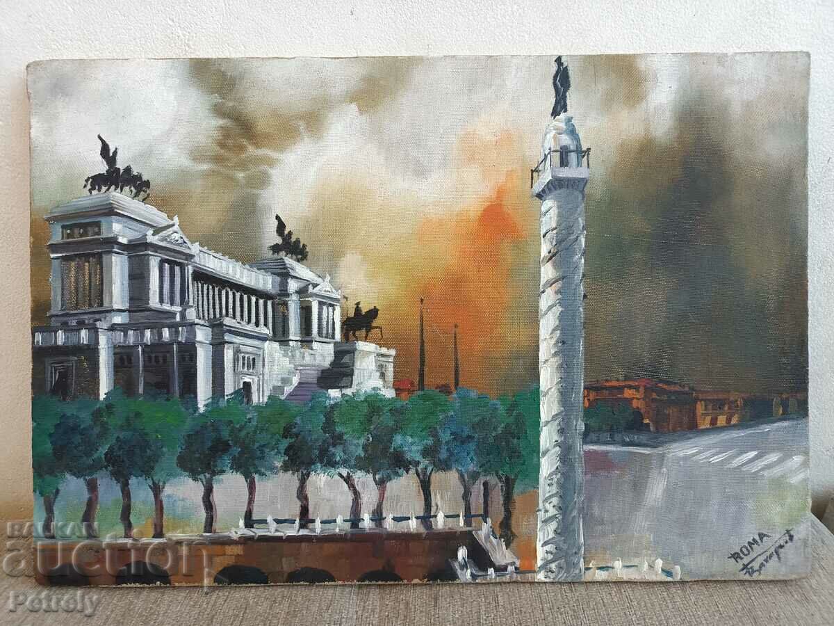 Old oil painting with price 150.00 BGN | € 76.69 Old oil painting with price 150.00 BGN | € 76.69