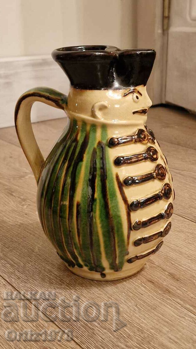 Old designer ceramic jug, 1960