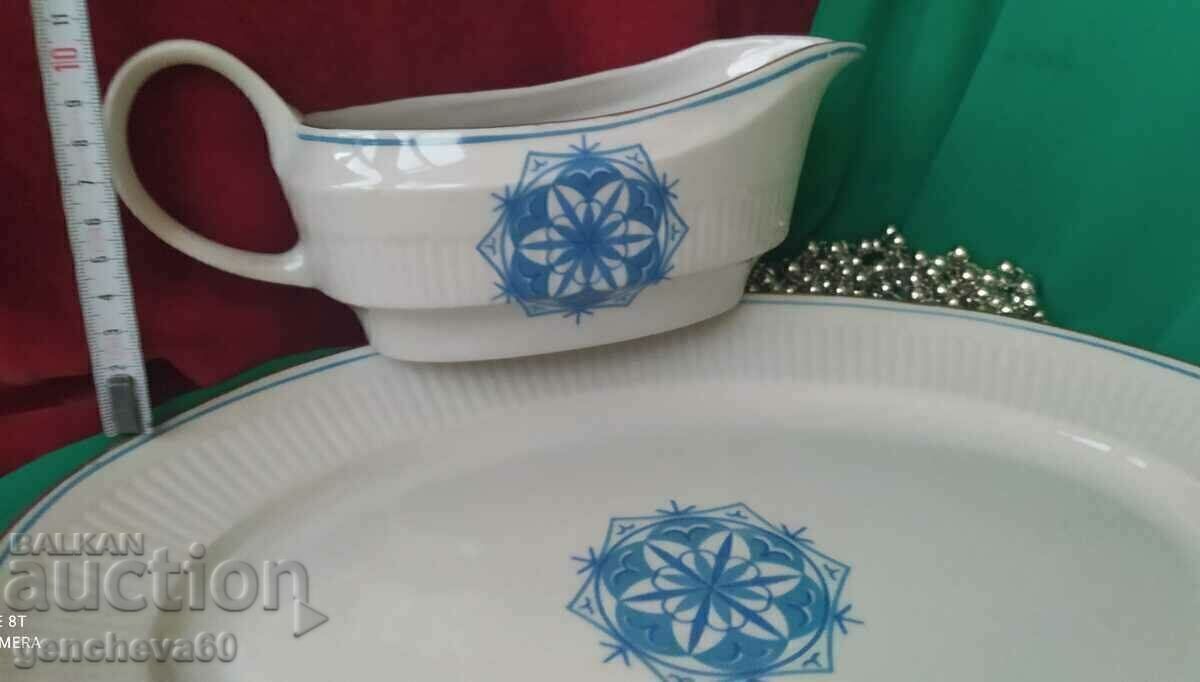 IZIDA Large platter and sauce boat - Bulgarian porcelain - 7