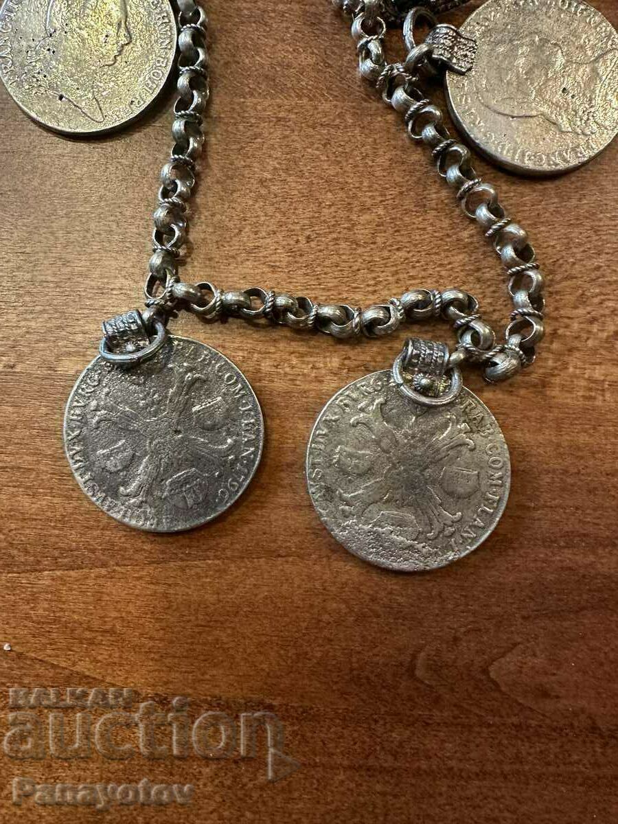 НИЗАЛКА СРЕБРО ТАЛЕРИ МИЯЧКА НОСИЯ ГАЛИЧНИК ДЕБЪРСКА ΠΑΦΤИ - 6