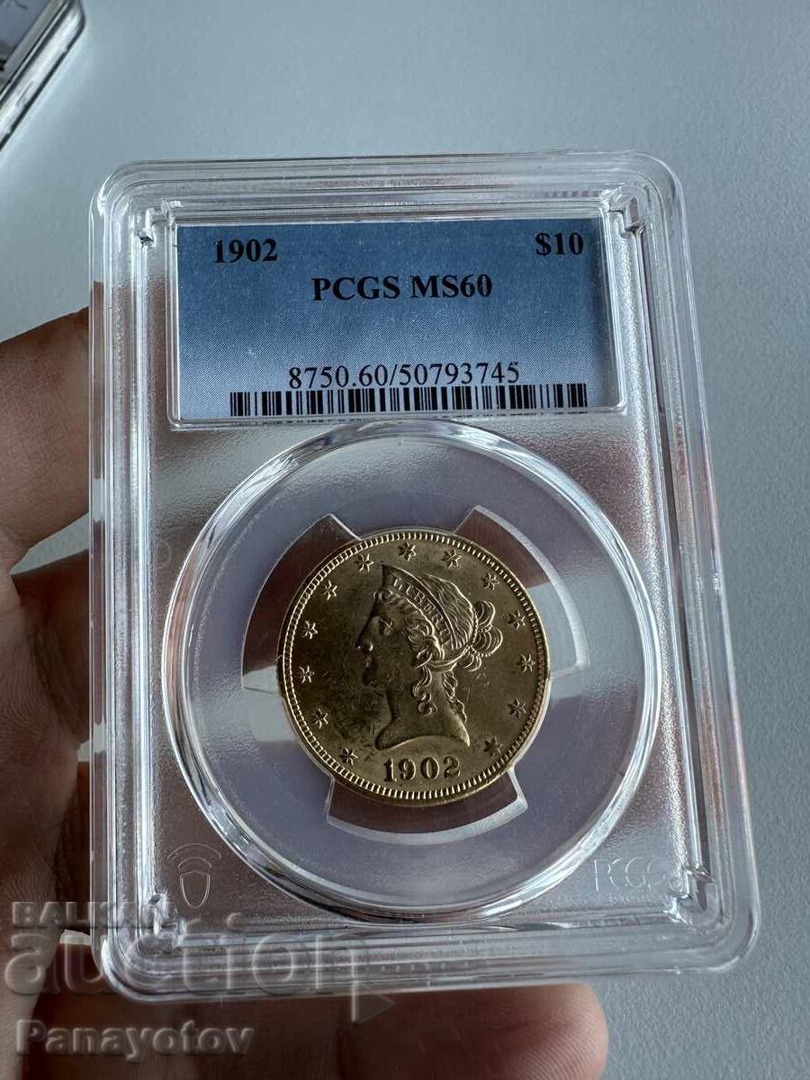 10 Dollar Liberty Head MS 60 NGC PCGS Gold US Gold Coin