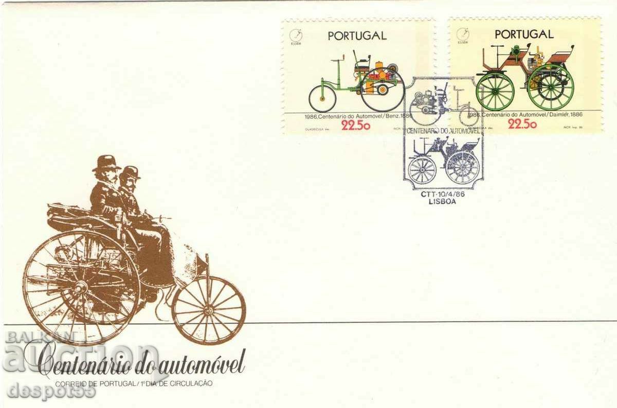 1986. Portugalia. 100 de ani de mașină. Ştampila specială.