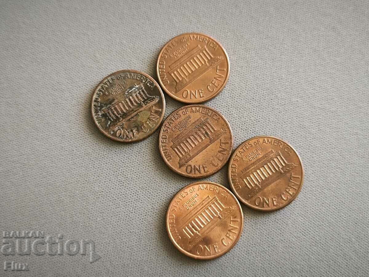 Лот монети - САЩ - 1 цент | 1990г. - 1994г.