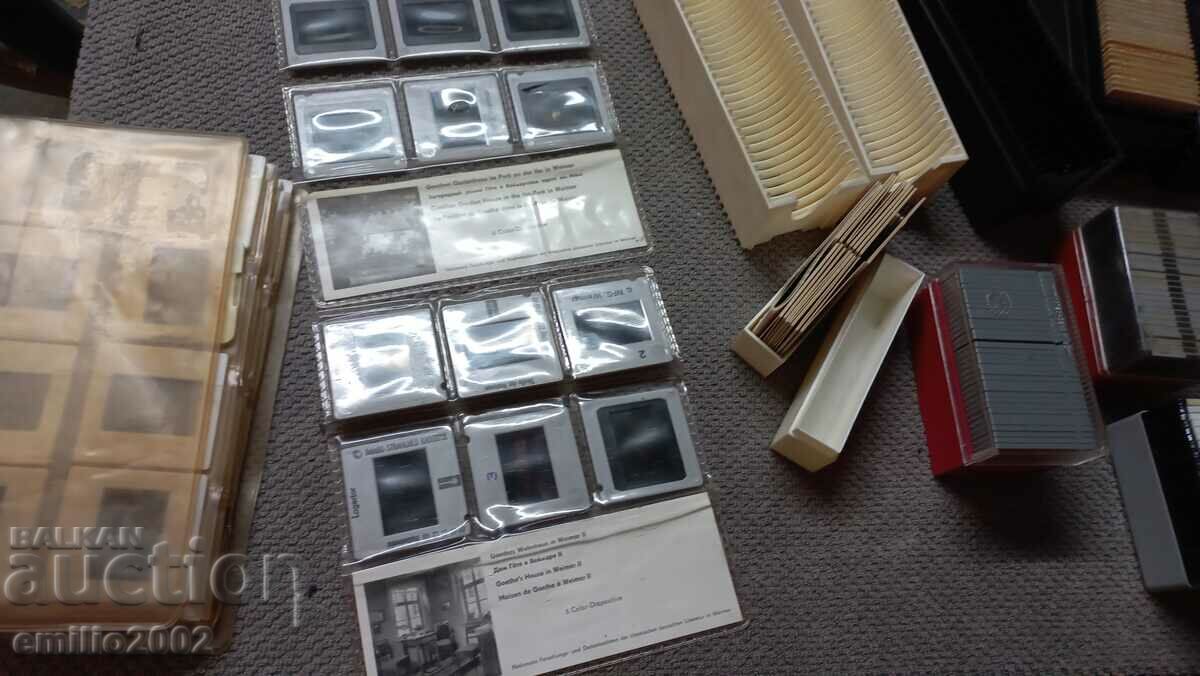 A huge number of slides and cassettes with price 19.00 BGN | € 9.71