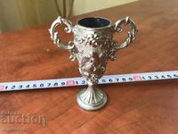 CANDLESTICK COLORED METAL SILVER