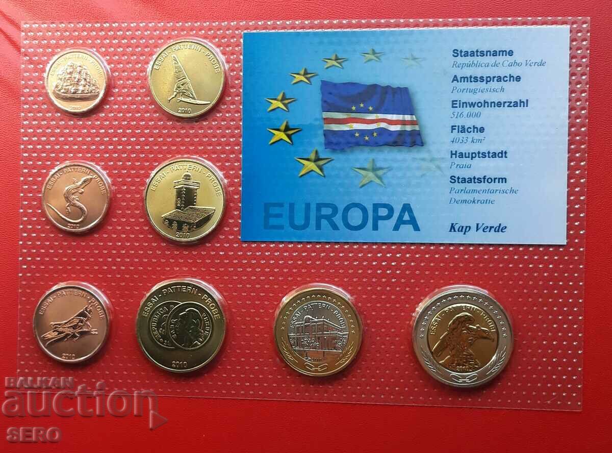 Cape Verde-SET 2010 of 8 trial euro coins