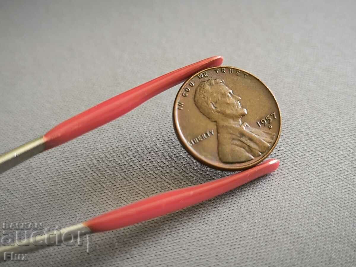 Δημοπρασία Κέρμα - ΗΠΑ - 1 σεντ | 1957; Σειρά Δ Δημοπρασία Κέρμα - ΗΠΑ - 1 σεντ | 1957; Σειρά Δ