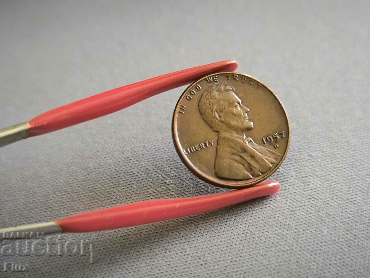 Παράδοση Κέρμα - ΗΠΑ - 1 σεντ | 1957; Σειρά Δ Παράδοση Κέρμα - ΗΠΑ - 1 σεντ | 1957; Σειρά Δ