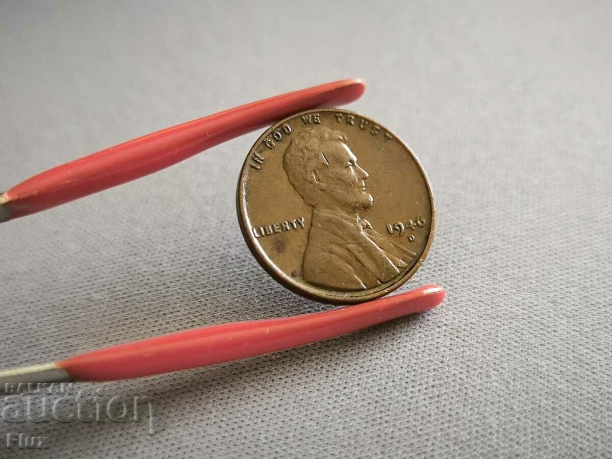 Coin - USA - 1 cent | 1946; Series D with price 5.00 BGN | € 2.56 Coin - USA - 1 cent | 1946; Series D with price 5.00 BGN | € 2.56