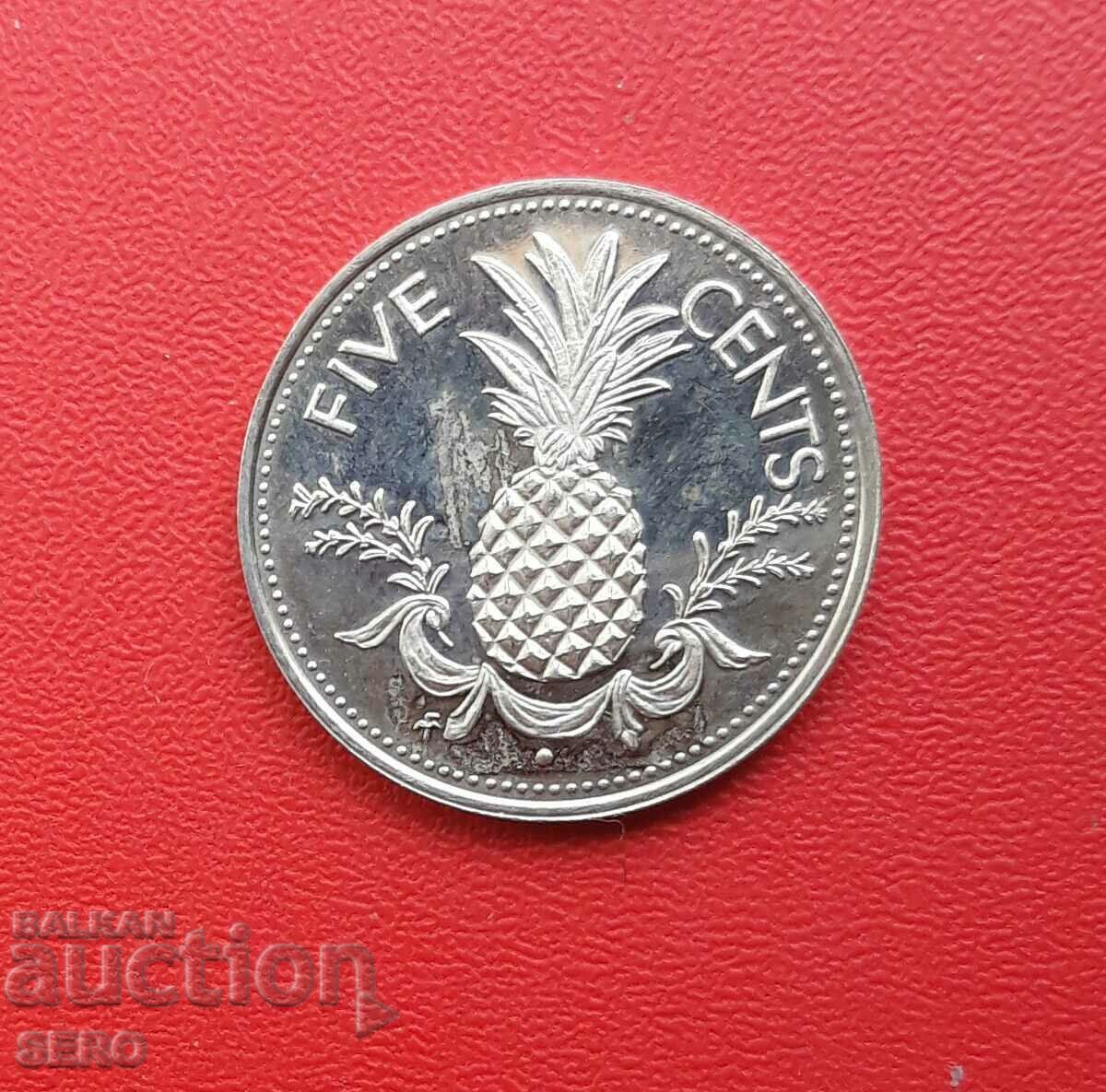 Bahamas-5 cents 1974-small circulation 23 pcs.
