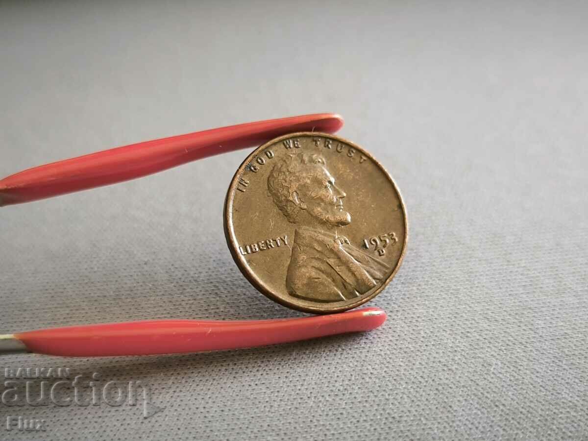 Coin - USA - 1 cent | 1953; Series D with price 4.75 BGN | € 2.43 Coin - USA - 1 cent | 1953; Series D with price 4.75 BGN | € 2.43