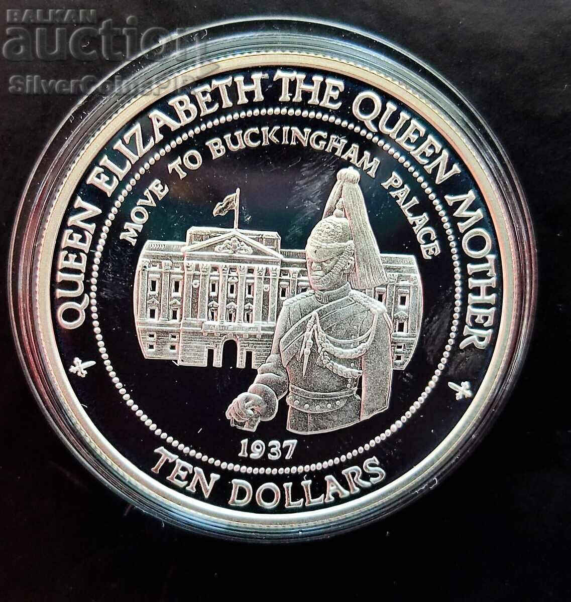 Silver $10 Move to Buckingham 1995 Fiji