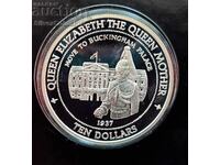 Argint 10 USD Mutare la Buckingham 1995 Fiji