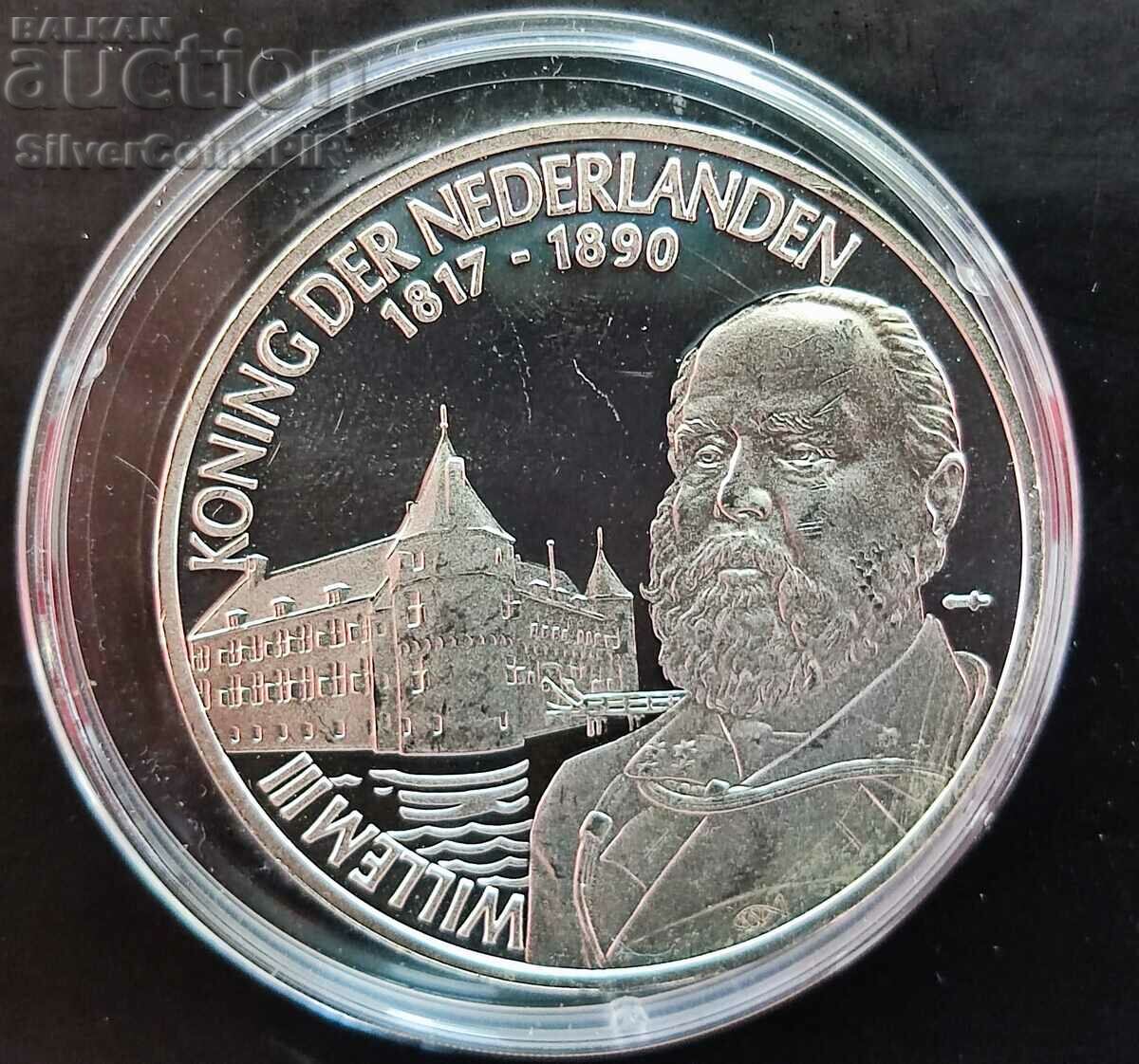 Сребро Медал Вилем III Нидерландия