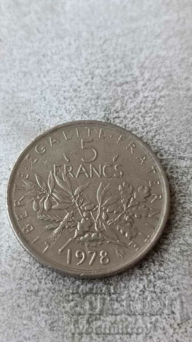 Franța 5 franci 1978