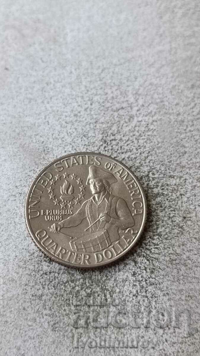 USA 25 cents 1976 200 Years of Independence