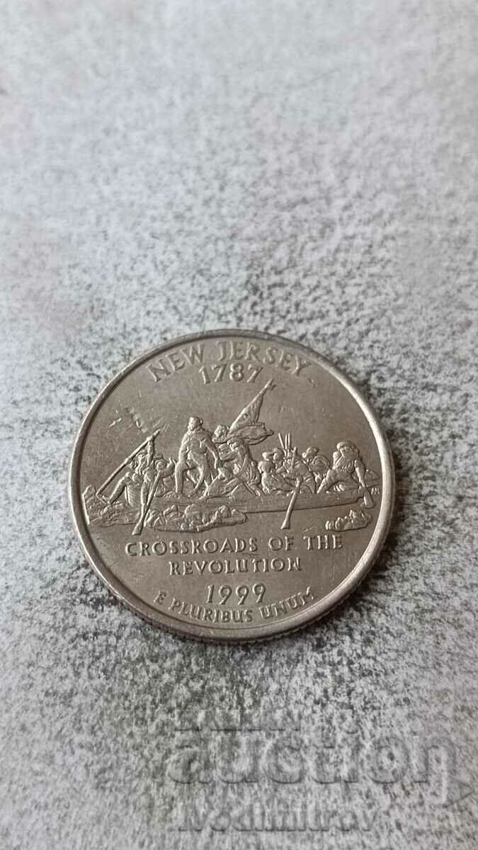 USA 25 cents 1999 P New Jersey
