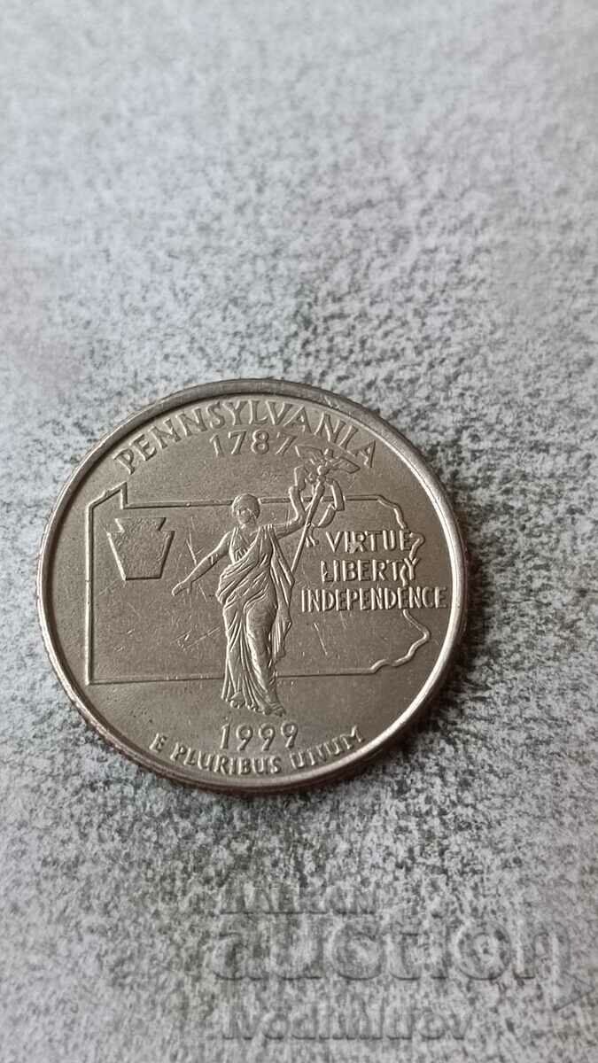 USA 25 cents 1999 P Pennsylvania