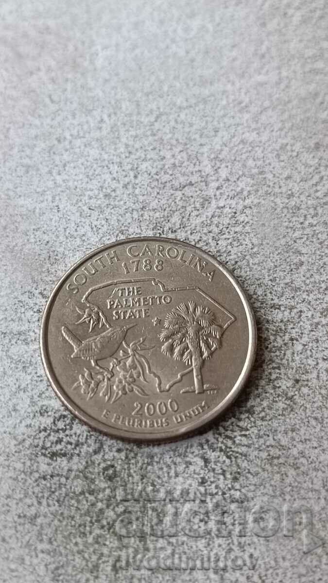 САЩ 25 цента 2000 P South Carolina