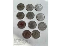 11 monede de 1 marcă Reichsmark Germania 1934,5,6,7,9